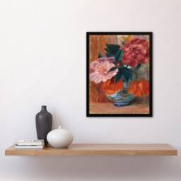 Artery8 William James Glackens Framed Wall Art Tulips & Peonies in Pitcher - Size: A4 - thumbnail 2