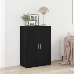 Berkfield Home Sideboard Black Oak 60x31x84 cm Engineered Wood - Size: 60 x 31 x 84 cm