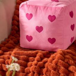 OHS Dice Shaped Decorative Scatter Cushion Throw Pillow in Pink - thumbnail 2