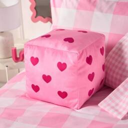 OHS Dice Shaped Decorative Scatter Cushion Throw Pillow in Pink - thumbnail 3
