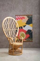 Orsina High Back Rattan Peakcock Chair in Natural - thumbnail 5