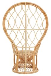 Orsina High Back Rattan Peakcock Chair in Natural - thumbnail 4