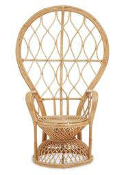 Orsina High Back Rattan Peakcock Chair in Natural - thumbnail 7