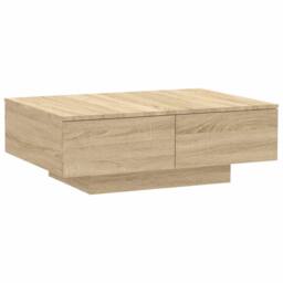 Berkfield Home Decorative Coffee Table Sonoma Oak 90x60x31 cm Engineered Wood in Light Oak - Size: 90 x 60 x 31 cm - thumbnail 3