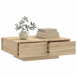 Berkfield Home Decorative Coffee Table Sonoma Oak 90x60x31 cm Engineered Wood in Light Oak - Size: 90 x 60 x 31 cm - thumbnail 1