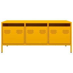 Berkfield Home Coffee Table Mustard Yellow 101.5x50x43.5 cm Cold-rolled Steel - thumbnail 4