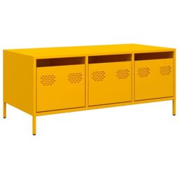 Berkfield Home Coffee Table Mustard Yellow 101.5x50x43.5 cm Cold-rolled Steel - thumbnail 2