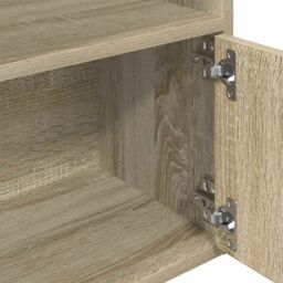 Berkfield Home Bookcase Sonoma Oak 31x24x127 cm Engineered Wood in Brown - Size: 31 x 24 x 127 cm - thumbnail 8