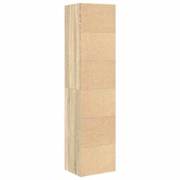 Berkfield Home Bookcase Sonoma Oak 31x24x127 cm Engineered Wood in Brown - Size: 31 x 24 x 127 cm - thumbnail 6