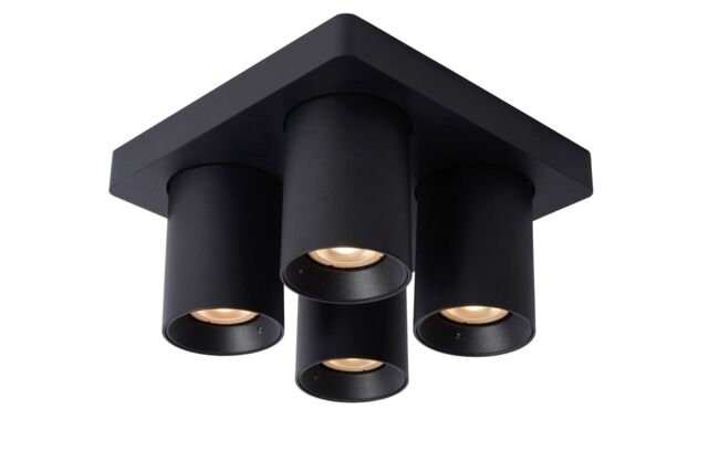 Lucide 'NIGEL' Dimmable Stylish Decorative Indoor LED Ceiling Spotlight GU10 in Black - image 1
