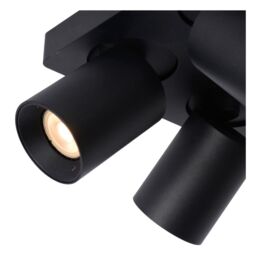 Lucide 'NIGEL' Dimmable Stylish Decorative Indoor LED Ceiling Spotlight GU10 in Black - thumbnail 5