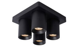 Lucide 'NIGEL' Dimmable Stylish Decorative Indoor LED Ceiling Spotlight GU10 in Black - thumbnail 1