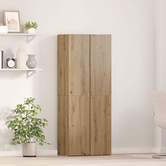 Berkfield Home Highboard Artisan Oak 60 x 32 x 153 cm Engineered Wood in Brown - image 1