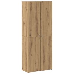 Berkfield Home Highboard Artisan Oak 60 x 32 x 153 cm Engineered Wood in Brown - thumbnail 2