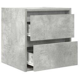 Berkfield Home Wall-mounted Bedside Cabinets 2 pcs Concrete Grey 38x34x40 cm - Size: 38 x 34 x 40 cm - thumbnail 6