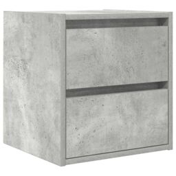 Berkfield Home Wall-mounted Bedside Cabinets 2 pcs Concrete Grey 38x34x40 cm - Size: 38 x 34 x 40 cm - thumbnail 5