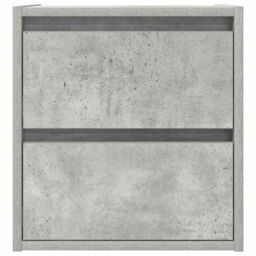 Berkfield Home Wall-mounted Bedside Cabinets 2 pcs Concrete Grey 38x34x40 cm - Size: 38 x 34 x 40 cm - thumbnail 7