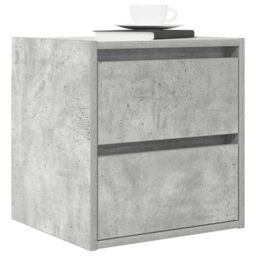 Berkfield Home Wall-mounted Bedside Cabinets 2 pcs Concrete Grey 38x34x40 cm - Size: 38 x 34 x 40 cm - thumbnail 4