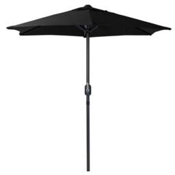 Charles Bentley 2m Patio Market Garden Parasol Umbrella Crank Function 4 Colours in Black - thumbnail 5