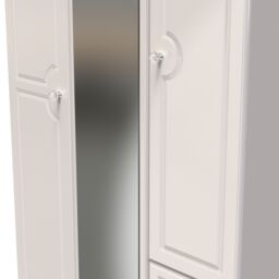 Ready Assembled 2 U Stratford Tall Triple Mirror + Drawer Wardrobe (Ready Assembled) in Taupe - thumbnail 4