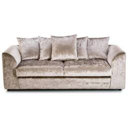 SNUG FURNITURE BIRMINGHAM LTD Venice Crushed Velvet 3+2 Beige Sofa Set - thumbnail 2