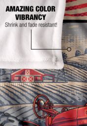 JQ Licensing Rle American Farmland Tractor Silky Touch Super Soft Throw Blanket 152 X 127 cm in White - thumbnail 4