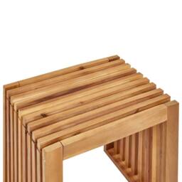 Wyld and Coco 3-Piece Acacia Wood Garden Stools - Modern Rustic Outdoor in Brown - thumbnail 6