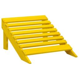 Berkfield Home Garden Adirondack Chair with Ottoman Solid Fir Wood Yellow - thumbnail 7