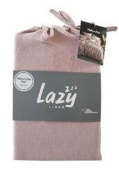 Lazy Linen 'Pure Washed Linen' Pillowcase Pair in Pink - thumbnail 3