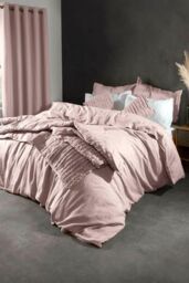 Lazy Linen 'Pure Washed Linen' Pillowcase Pair in Pink - thumbnail 4