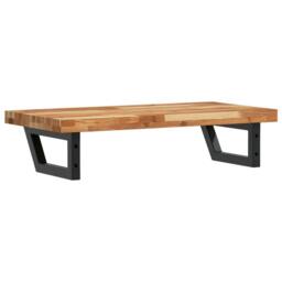 Berkfield Home Basin Shelf Wall Mounted Steel & Solid Wood Acacia in Brown - thumbnail 6