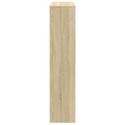 Berkfield Home Room Divider Bookcase 4-Tier Sonoma Oak 131.5x29x131.5 cm Engineered Wood in Brown - thumbnail 6