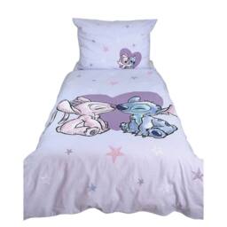 Lilo & Stitch Heart Duvet Cover Set in Purple - Size: Single - thumbnail 2
