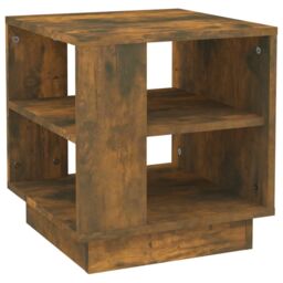 Berkfield Home Coffee Table Smoked Oak 40x40x43 cm Engineered Wood in Brown - Size: 40 x 40 x 43 cm - thumbnail 2