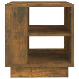 Berkfield Home Coffee Table Smoked Oak 40x40x43 cm Engineered Wood in Brown - Size: 40 x 40 x 43 cm - thumbnail 5