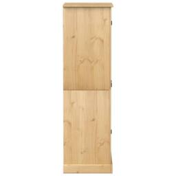 Berkfield Home Wardrobe Corona 76x50x170 cm Solid Wood Pine in Light Tan - Size: 76 x 50 x 170 cm - thumbnail 5