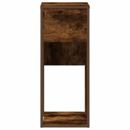Berkfield Home Computer Tower Stand with Drawer Smoked Oak 30x44x74 cm in Brown - Size: 30 x 44 x 74 cm - thumbnail 5