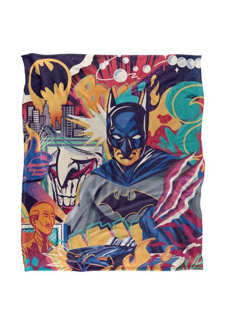 Warner Bros. Jappy Agoncillo Batman Silky Touch Super Soft Throw Blanket 152 X 127 cm in White - image 1