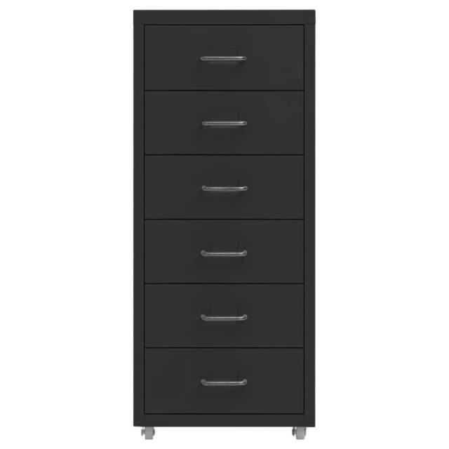 Berkfield Home Mobile File Cabinet Black 28x41x69 cm Metal - Size: 28 x 41 x 69 cm - image 1