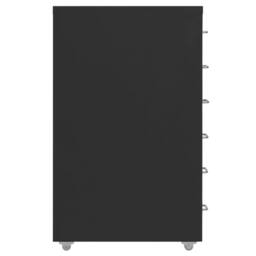 Berkfield Home Mobile File Cabinet Black 28x41x69 cm Metal - Size: 28 x 41 x 69 cm - thumbnail 3
