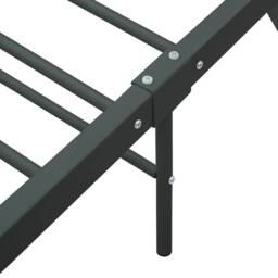 Berkfield Home Elegant Bed Frame Grey Metal 160x200 cm - thumbnail 5