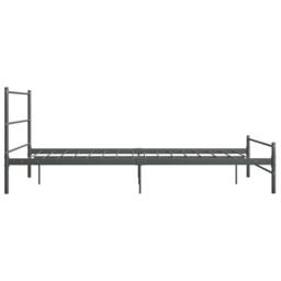 Berkfield Home Elegant Bed Frame Grey Metal 160x200 cm - thumbnail 4