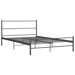 Berkfield Home Elegant Bed Frame Grey Metal 160x200 cm - thumbnail 3