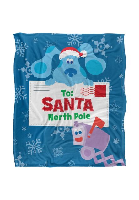Blues Clues Blue To Santa Letter Silky Touch Super Soft Throw Blanket 152 X 127 cm in White - image 1