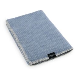 Native Natural Hoop Pattern Baby Blue Wool Blanket - Size: Small - thumbnail 2