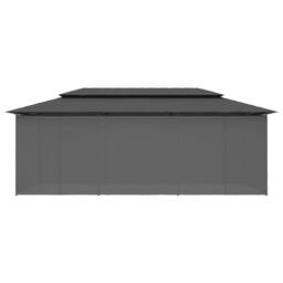 Berkfield Home Gazebo with Curtains 600x298x270 cm Anthracite in Charcoal - Size: 600 x 298 x 270 cm - thumbnail 5