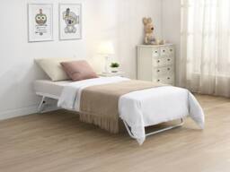 Vente-unique Folding Guest Bed - 90 X 190 Cm - Metal - White - ADONIS II - Size: Single - thumbnail 1