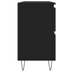Berkfield Home Bathroom Cabinet Black 80x33x60 cm Engineered Wood - Size: 80 x 33 x 60 cm - thumbnail 6