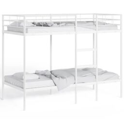 Berkfield Home Bunk Bed without Mattress White 80x200 cm Steel - thumbnail 4
