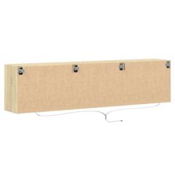 Berkfield Home TV Wall Cabinet with LED Sonoma Oak 180x31x45 cm in Light Oak - Size: 180 x 31 x 45 cm - thumbnail 8